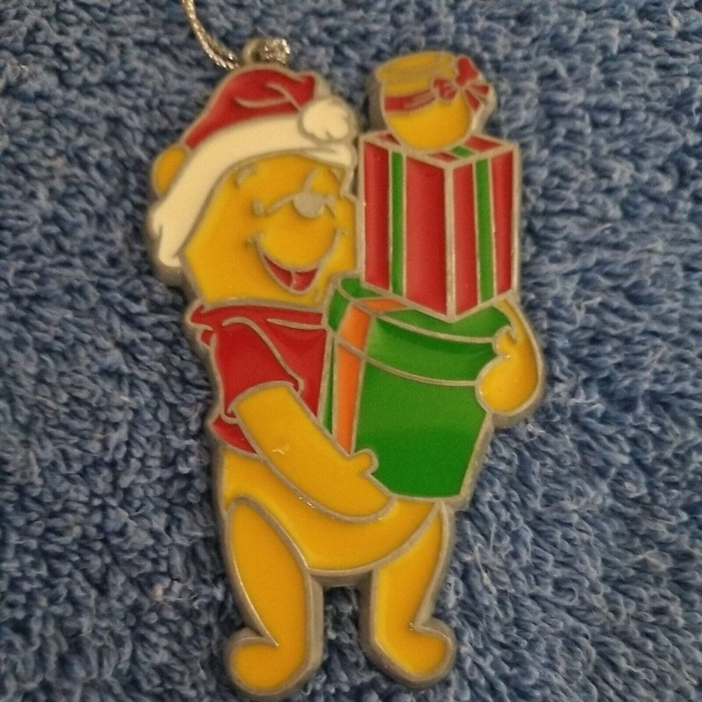 Disney Movie Club Winnie the Pooh Stain Glass Holiday Ornament Vintage